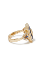 Royale Ring, 18k Yellow Gold with Blue Sapphire & Diamonds